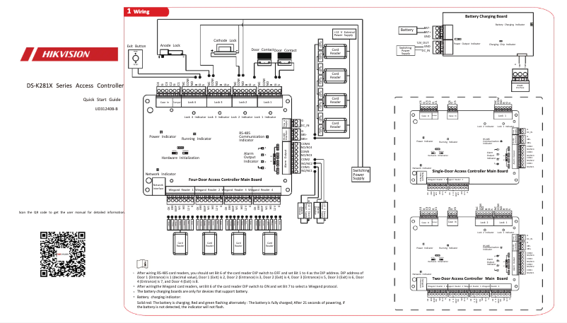 Page 1 de la notice Guide de démarrage rapide Hikvision DS-K2811