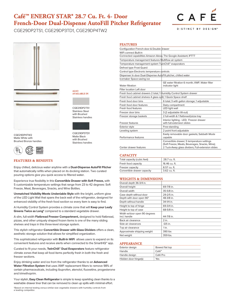 Image de la première page du manuel de l'appareil CGE29DP4TW2