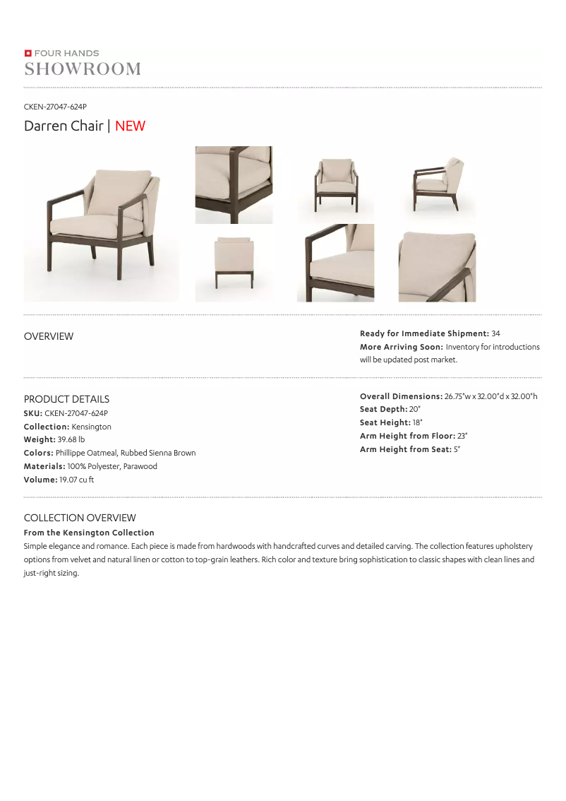 Page 1 de la notice Manuel utilisateur Four Hands CKEN-27047-624P