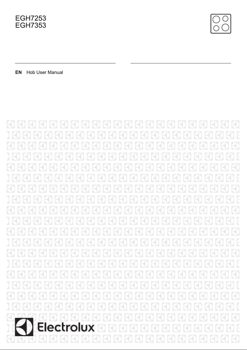 Page 1 de la notice Manuel utilisateur Electrolux EGH7253SOX