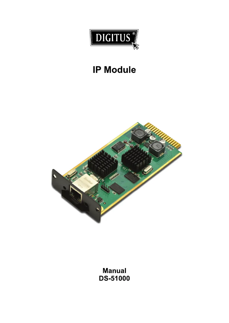 Page n°1 - Manuel utilisateur Digitus DS-51000