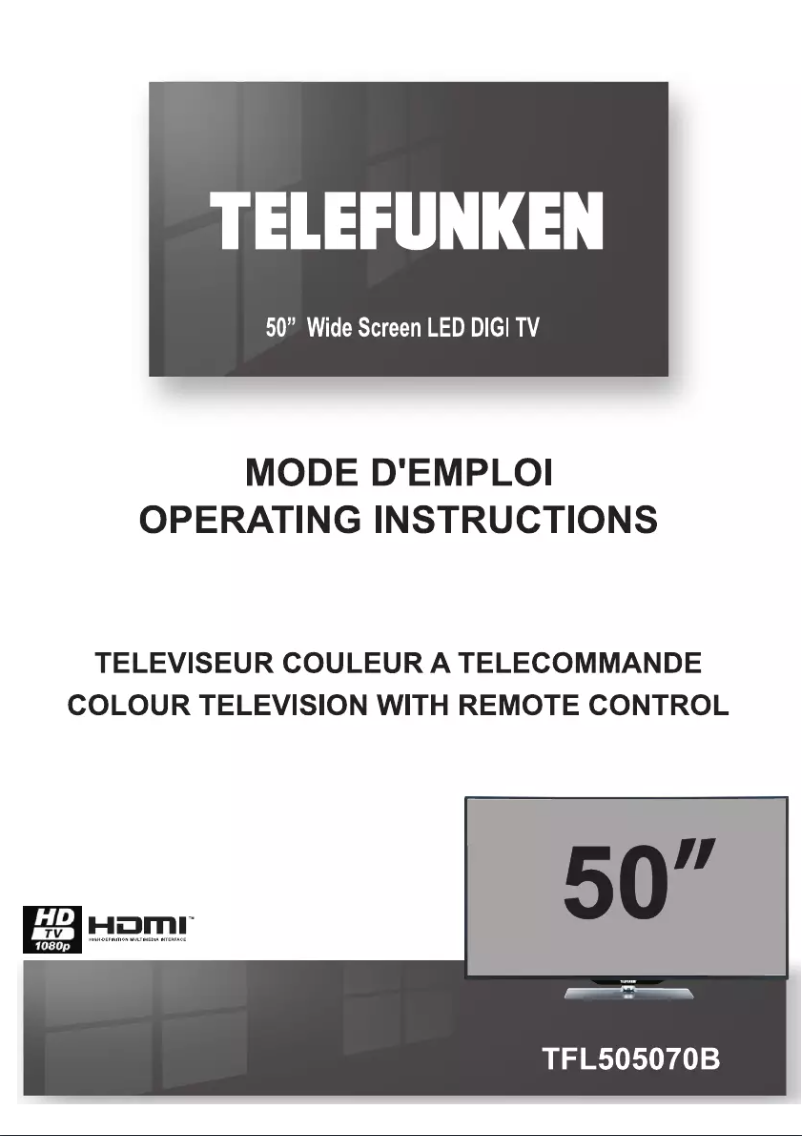 Image de la première page du manuel de l'appareil TFL505070B