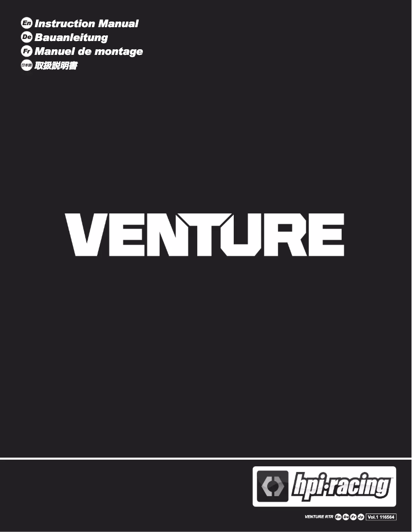 Image de la première page du manuel de l'appareil Venture Toyota FJ Cruiser