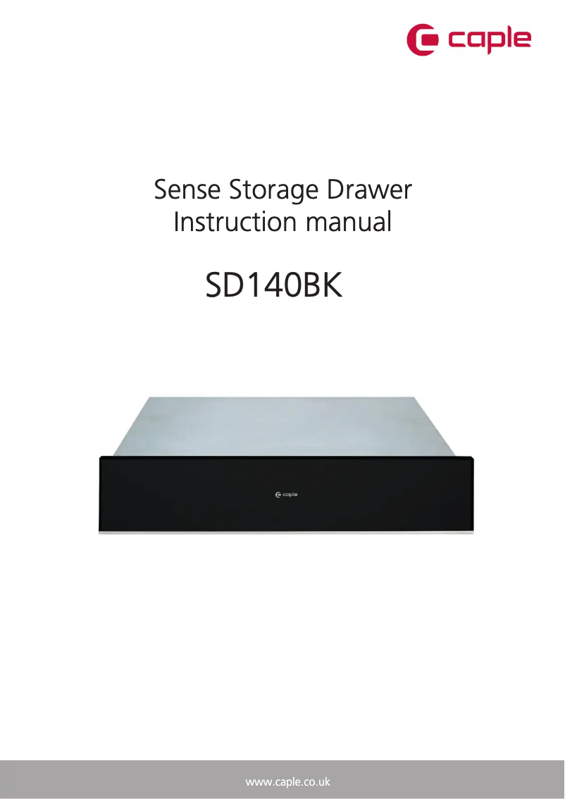 Page n°1 - Manuel utilisateur Caple SD140BK