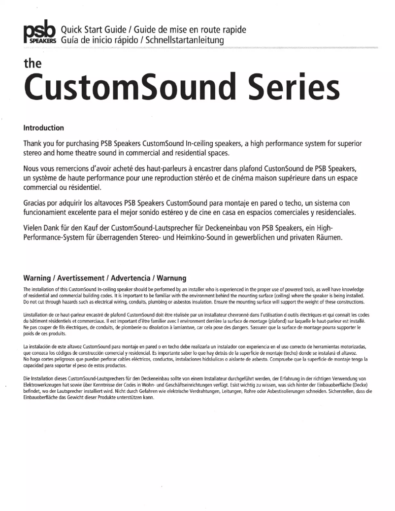 Page 1 de la notice Mode d'emploi PSB CS850