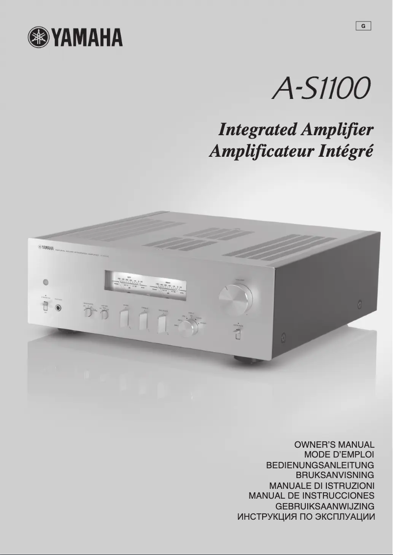 Page 1 de la notice Manuel utilisateur Yamaha A-S1100