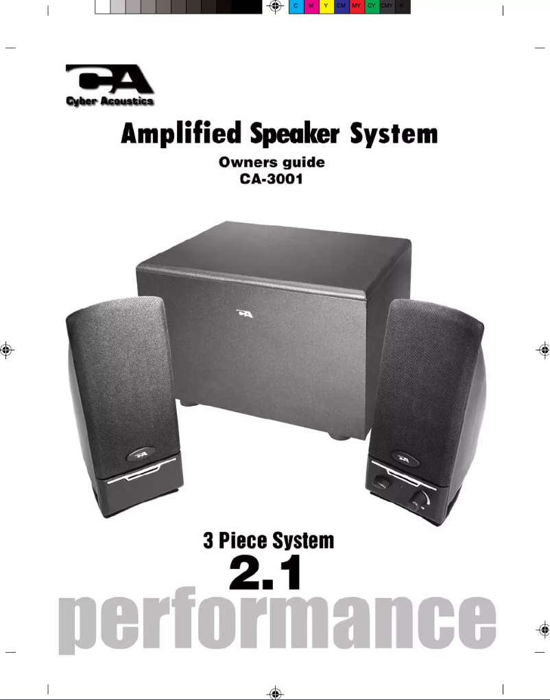Page n°1 - Manuel utilisateur Cyber Acoustics CA-3001