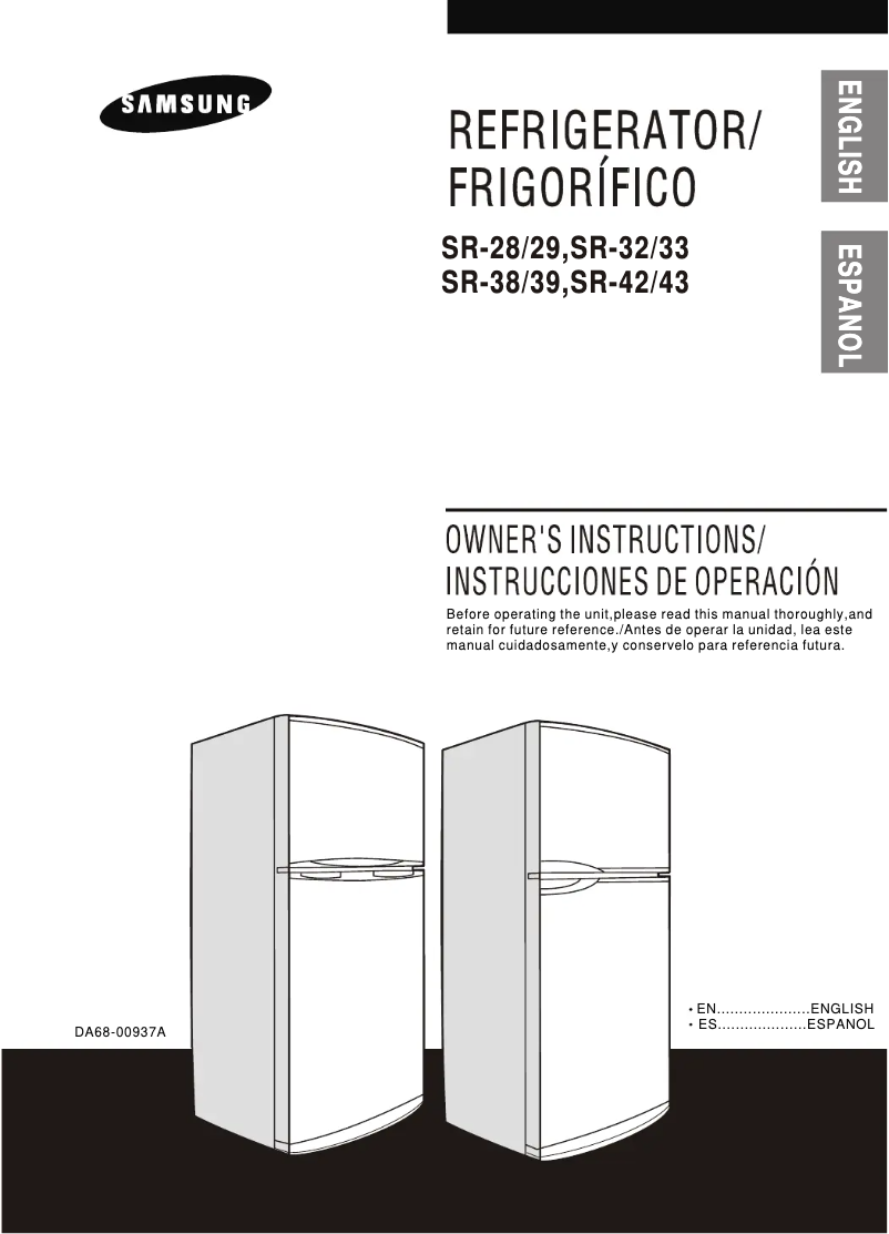 Page n°1 - Manuel utilisateur Samsung SR-38NMB