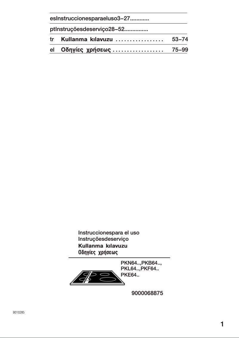 Page 1 de la notice Manuel utilisateur Bosch PKF645E01