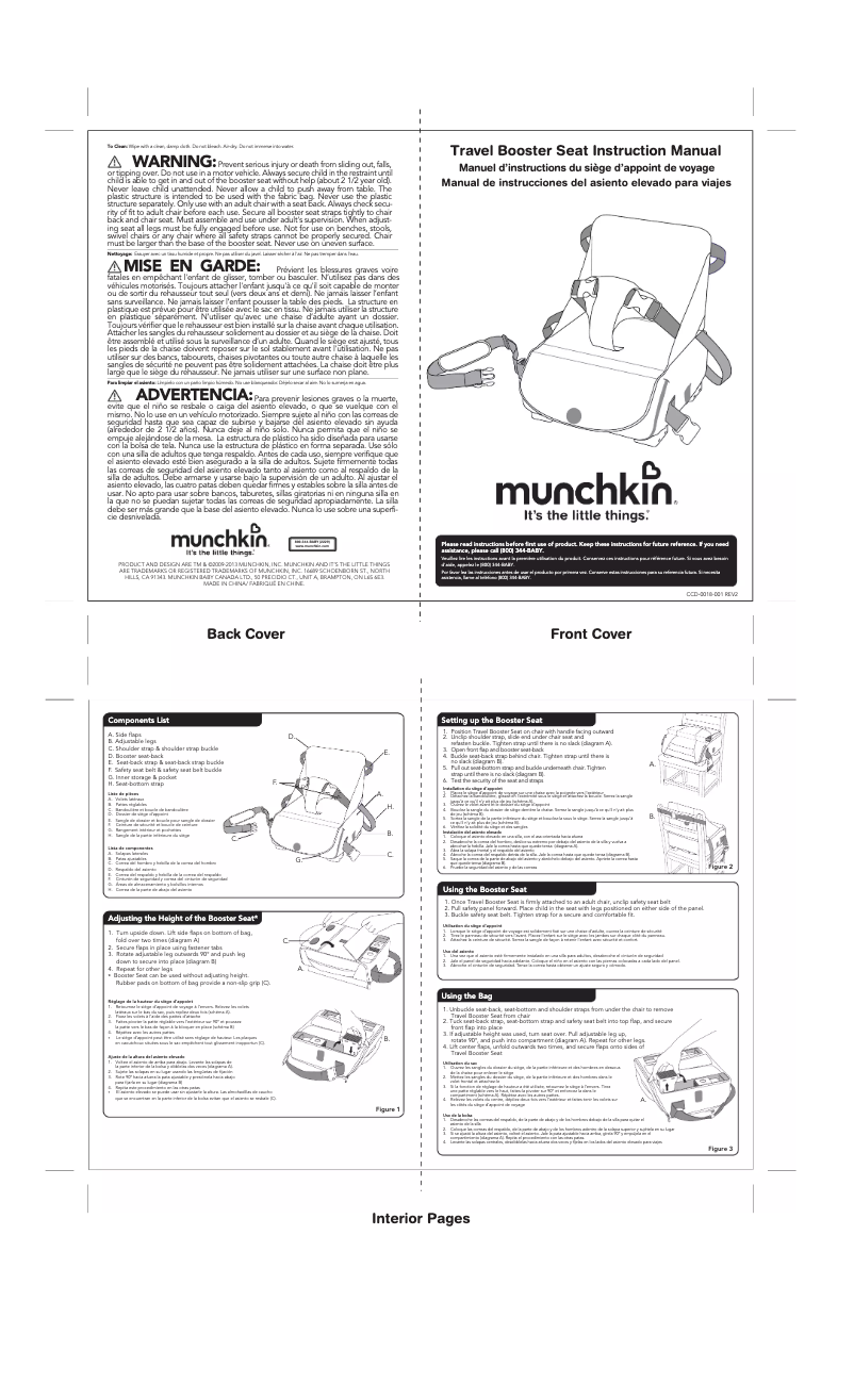 Page 1 de la notice Manuel utilisateur Munchkin 011021