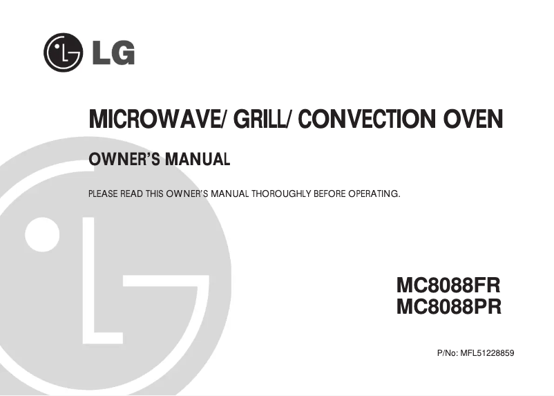 Page 1 de la notice Manuel utilisateur LG MC8088PR