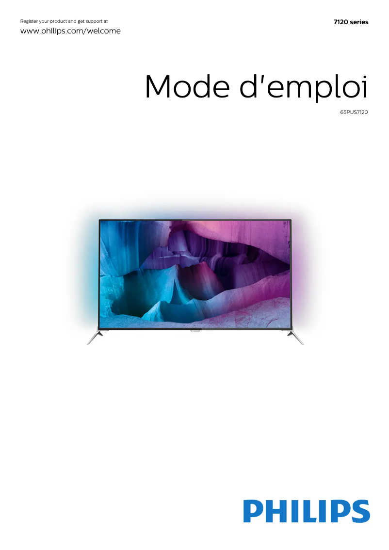 Page n°1 - Manuel utilisateur Philips 7000 series 65PUS7120