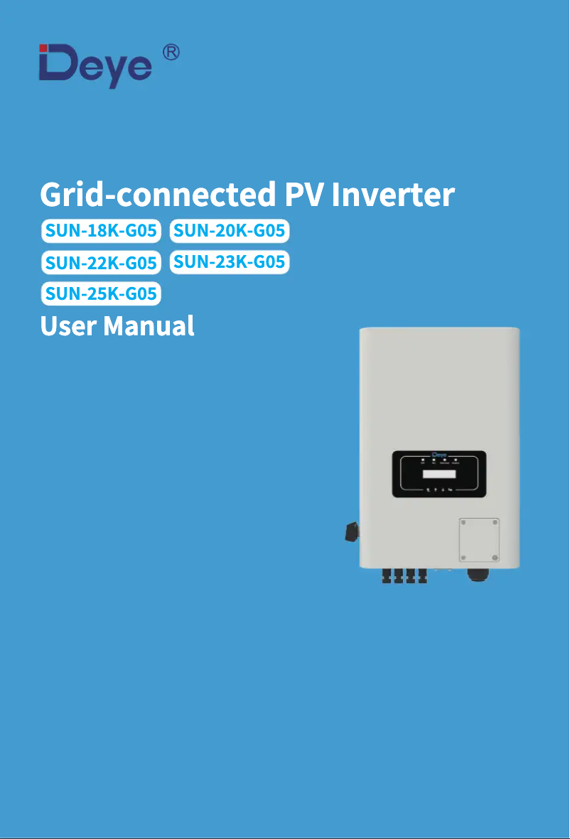 Image de la première page du manuel de l'appareil SUN-25K-G05