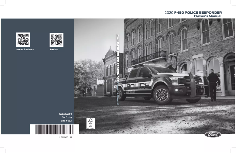 Image de la première page du manuel de l'appareil F-150 (2020)