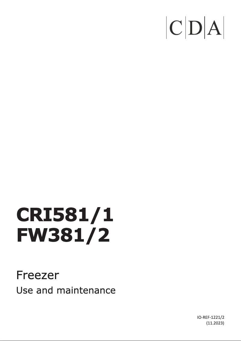 Page n°1 - Manuel utilisateur CDA FW381