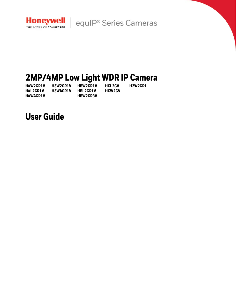Page 1 de la notice Manuel utilisateur Honeywell H3W2GR1V