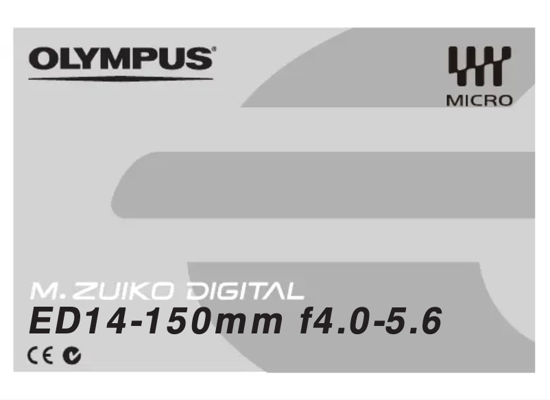 Page 1 de la notice Manuel utilisateur Olympus M.ZUIKO DIGITAL ED 14‑150mm 1:4.0‑5.6 II