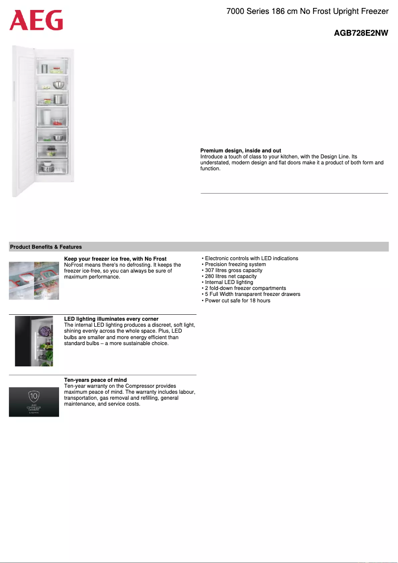 Página 1 del manual Ficha técnica AEG AGB728E2NW