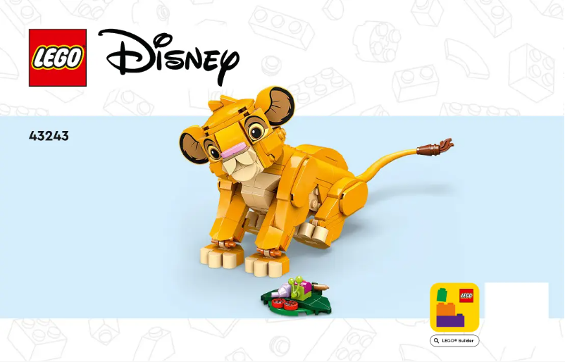 Page 1 de la notice Manuel utilisateur Lego Disney 43243