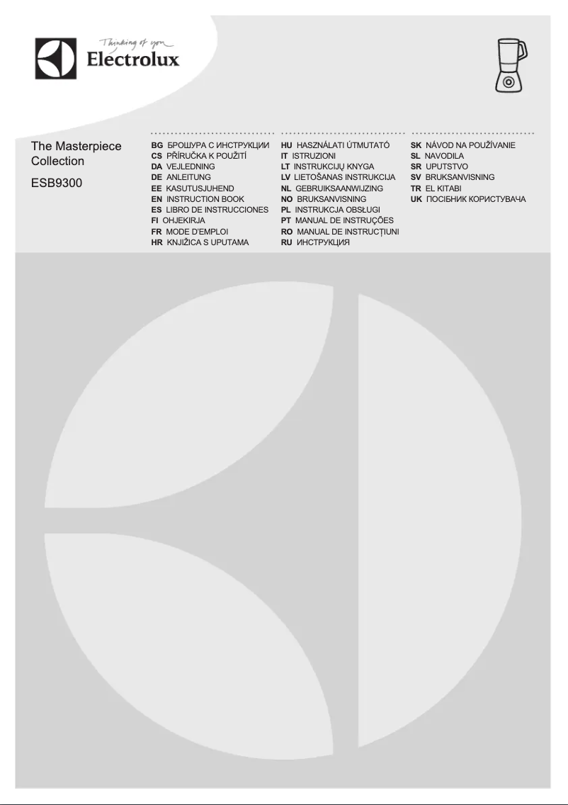 Page 1 de la notice Manuel utilisateur Electrolux ESB9350