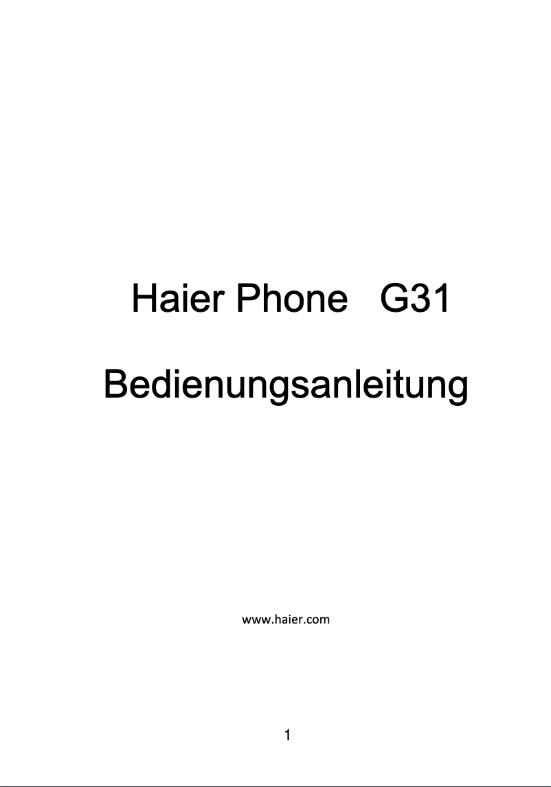 Image de la première page du manuel de l'appareil Phone G31