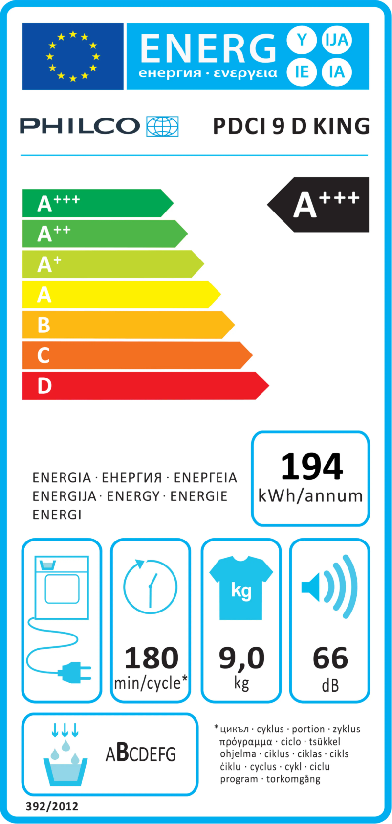 Page 1 de la notice Manuel utilisateur Philco PDCI 9 D King