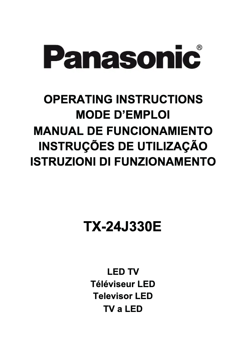Page 1 of the manual User Manual Panasonic TX-24J330E