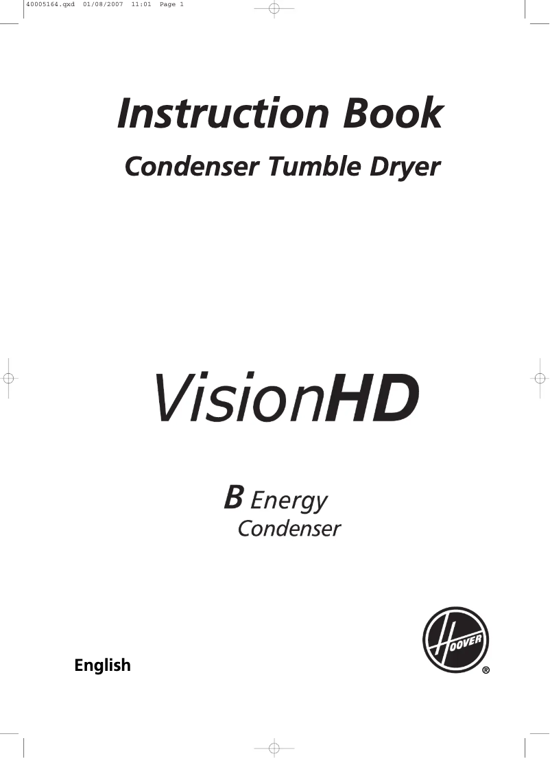 Page n°1 - Manuel utilisateur Hoover VHC 380-80
