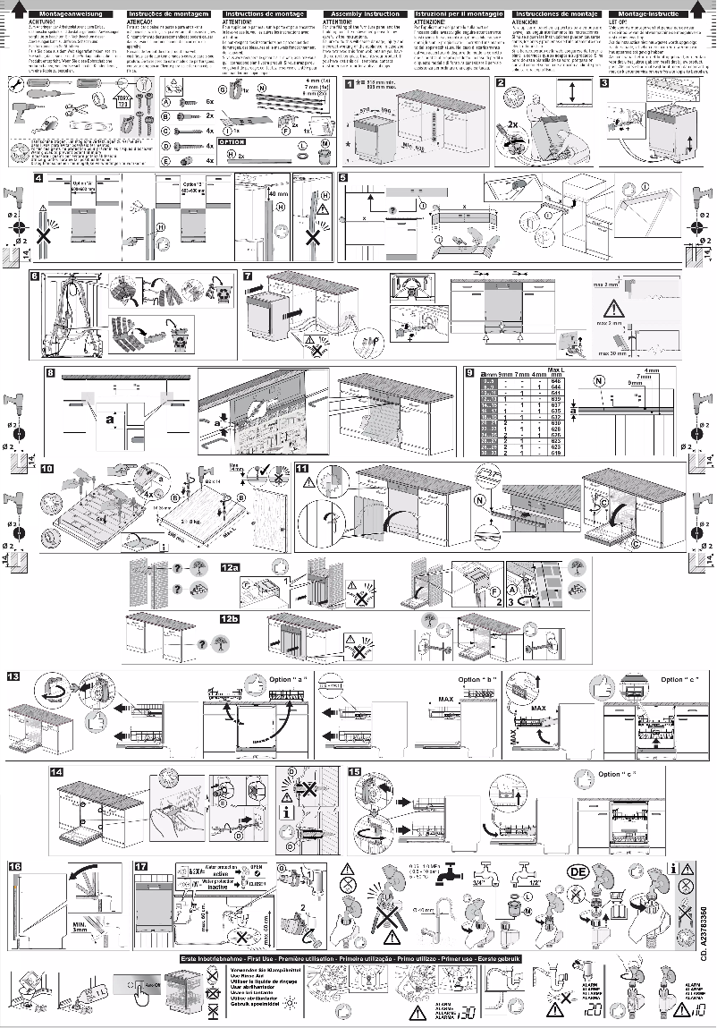 Page n°1 - Guide d'installation Electrolux GA60GLISSP
