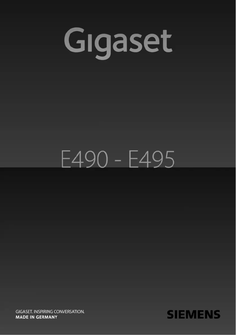 Página 1 del manual Manual de usuario Gigaset E490 Stone