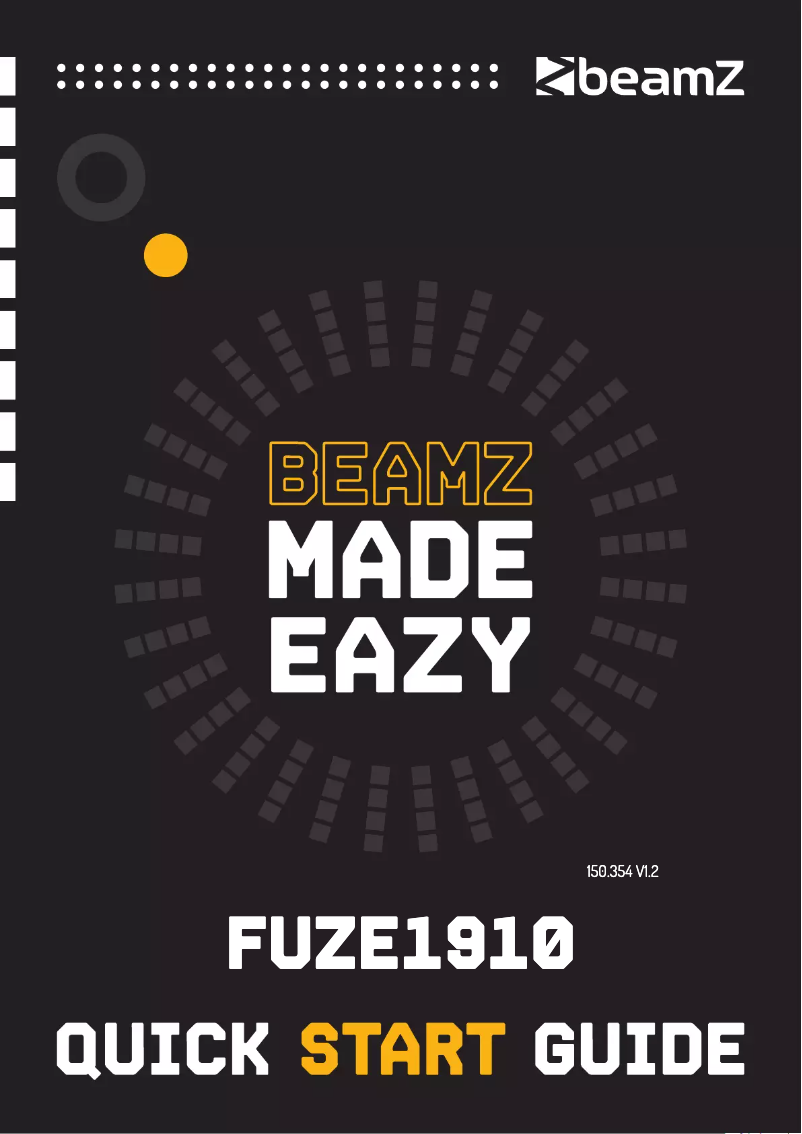 Page 1 de la notice Guide de démarrage rapide BeamZ Fuze 1910