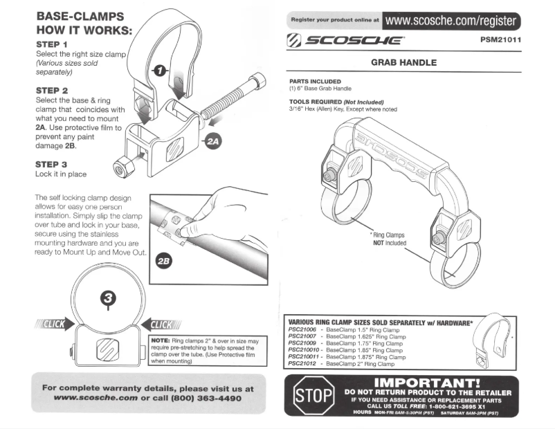 Page 1 de la notice Manuel utilisateur Scosche PSM21011