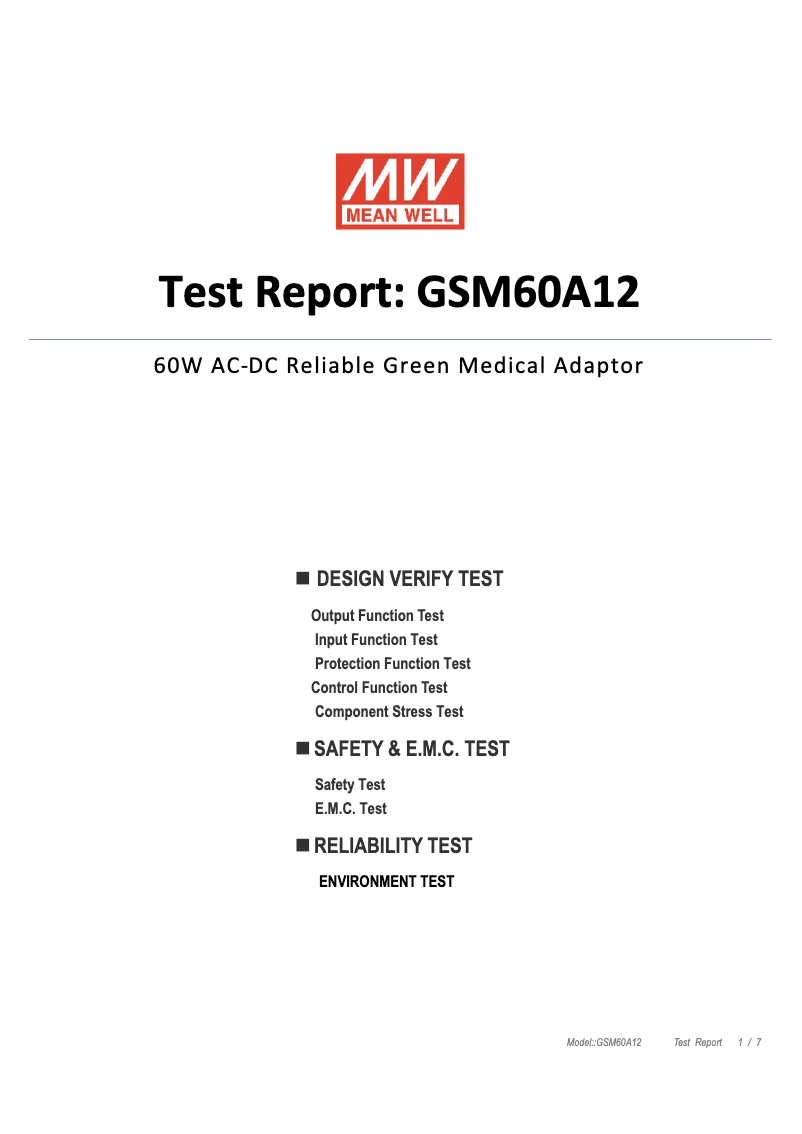 Page n°1 - Fiche technique Mean Well GSM60A12-P1J