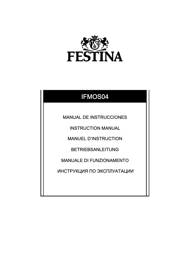 Page 1 de la notice Manuel utilisateur Festina F6861
