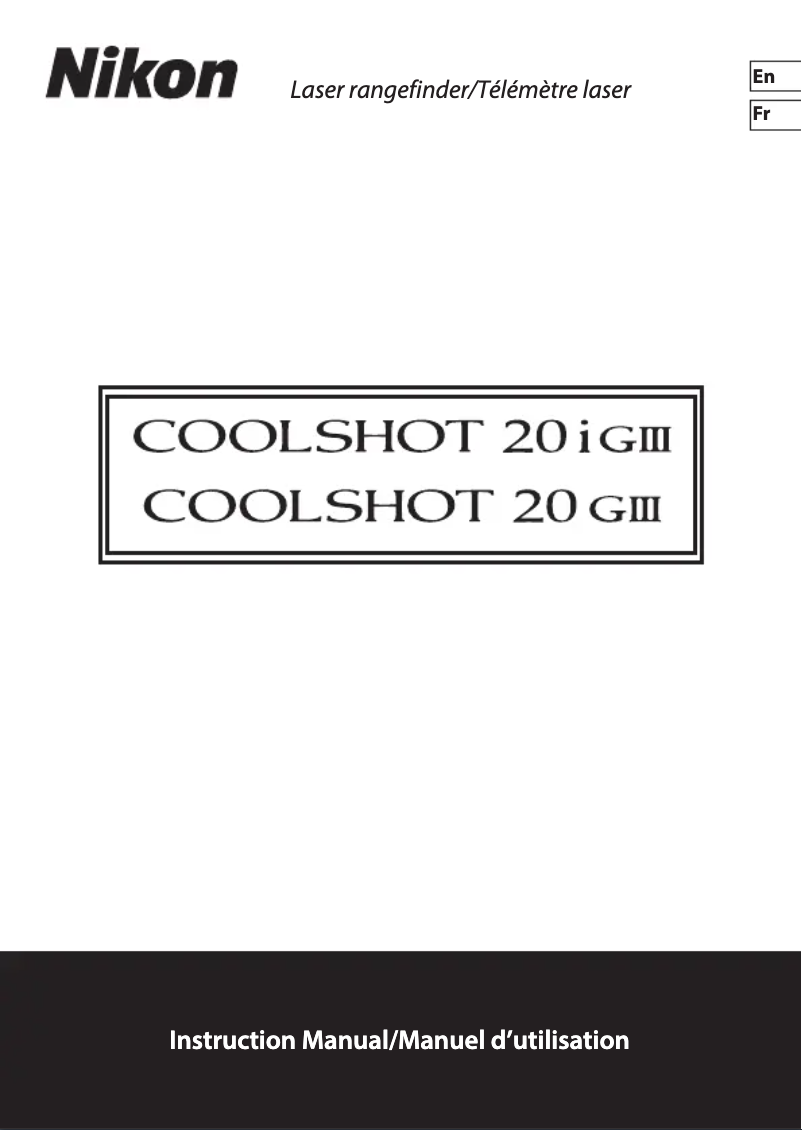 Page 1 de la notice Manuel utilisateur Nikon LaserForce