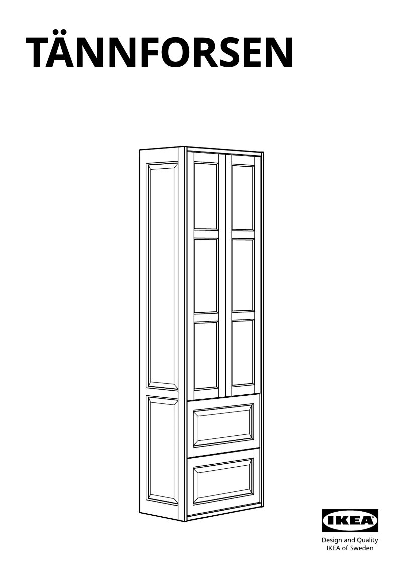 Image de la première page du manuel de l'appareil TÄNNFORSEN 805.531.72