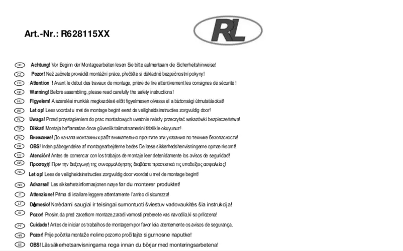 Image de la première page du manuel de l'appareil Reality Street