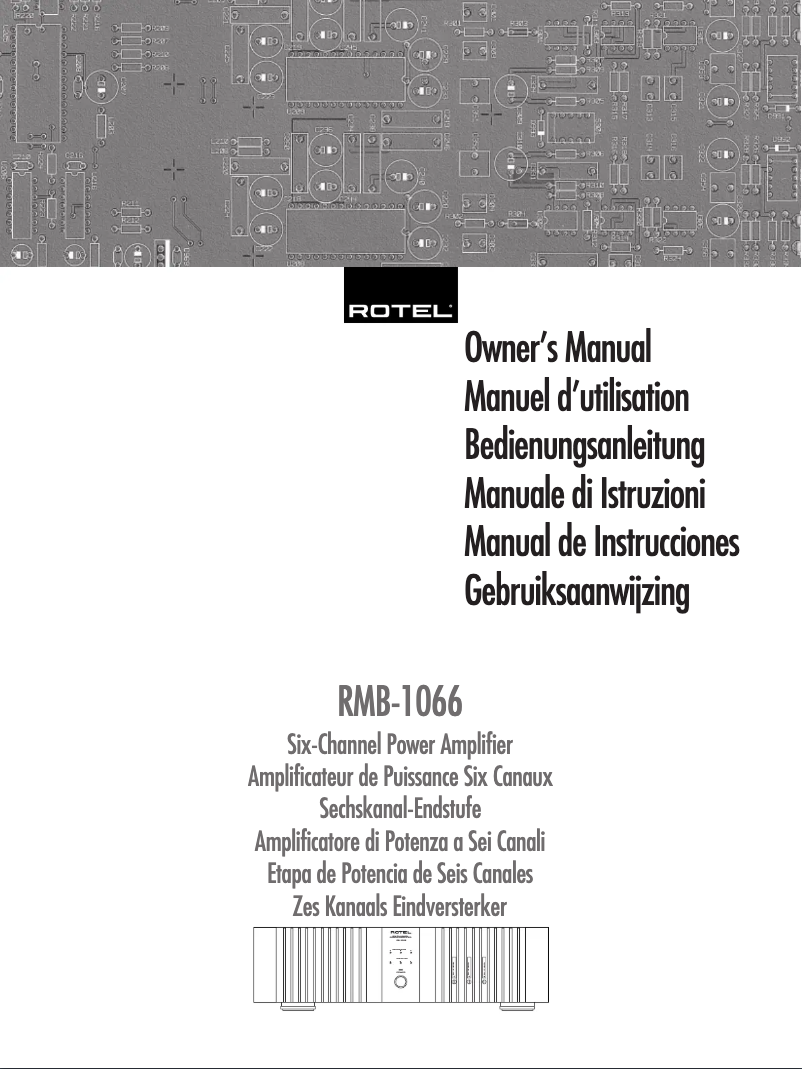 Image de la première page du manuel de l'appareil RMB-1066