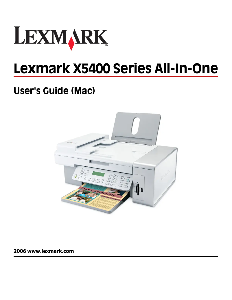 Page 1 de la notice Manuel utilisateur Lexmark X5435