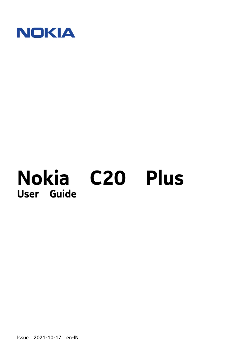 Image de la première page du manuel de l'appareil C20 Plus cn