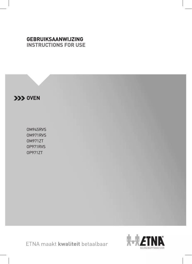 Image de la première page du manuel de l'appareil OM971RVS