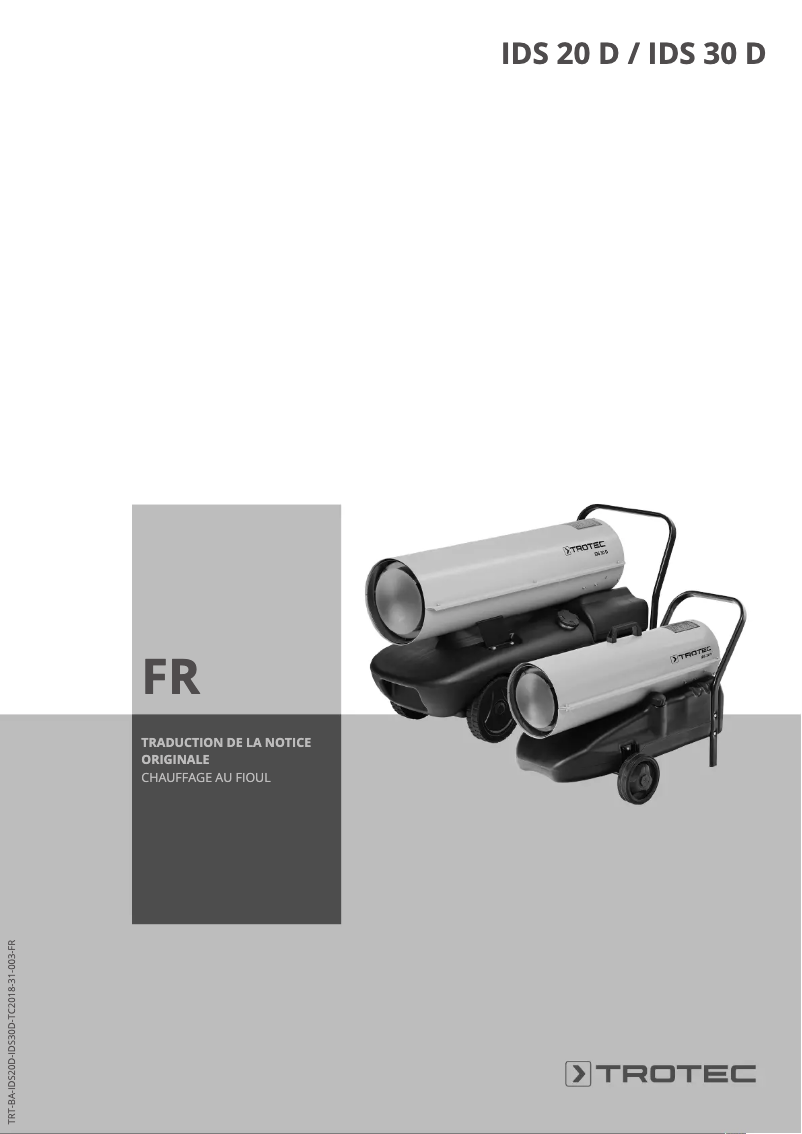 Page n°1 - Manuel utilisateur Trotec IDS 20 D