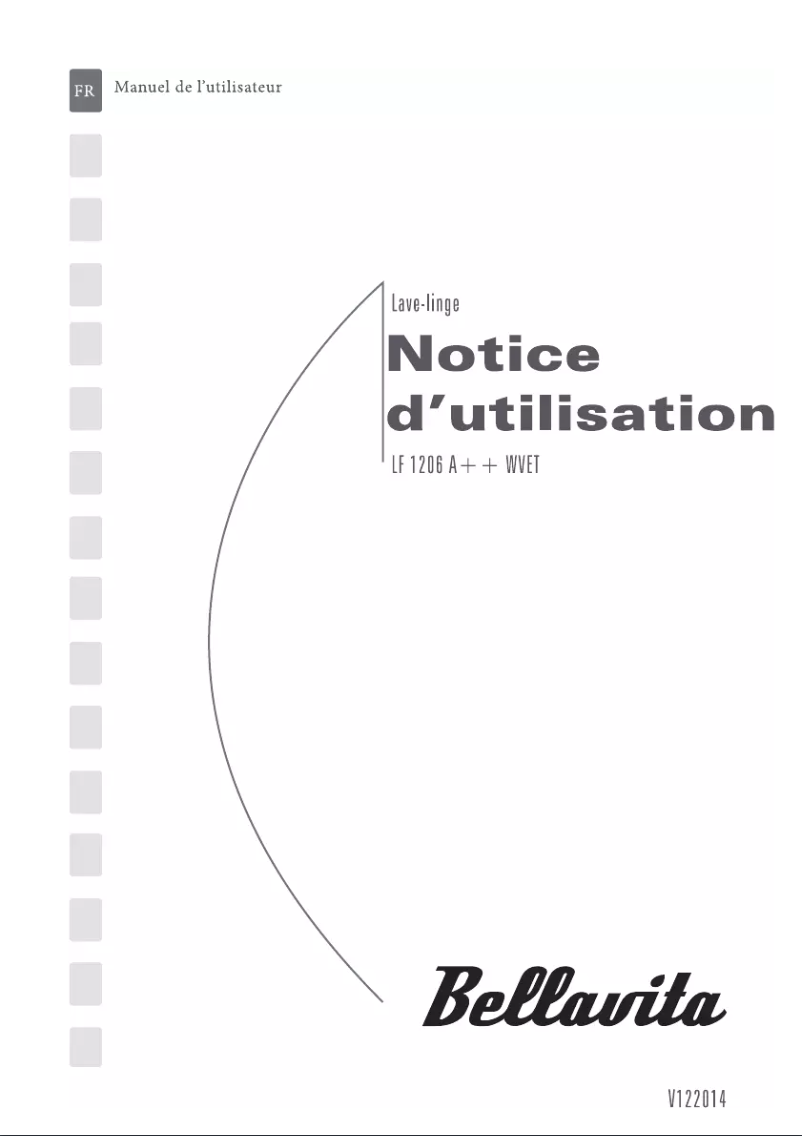 Page n°1 - Manuel utilisateur Bellavita LF 1206 A++ WVET