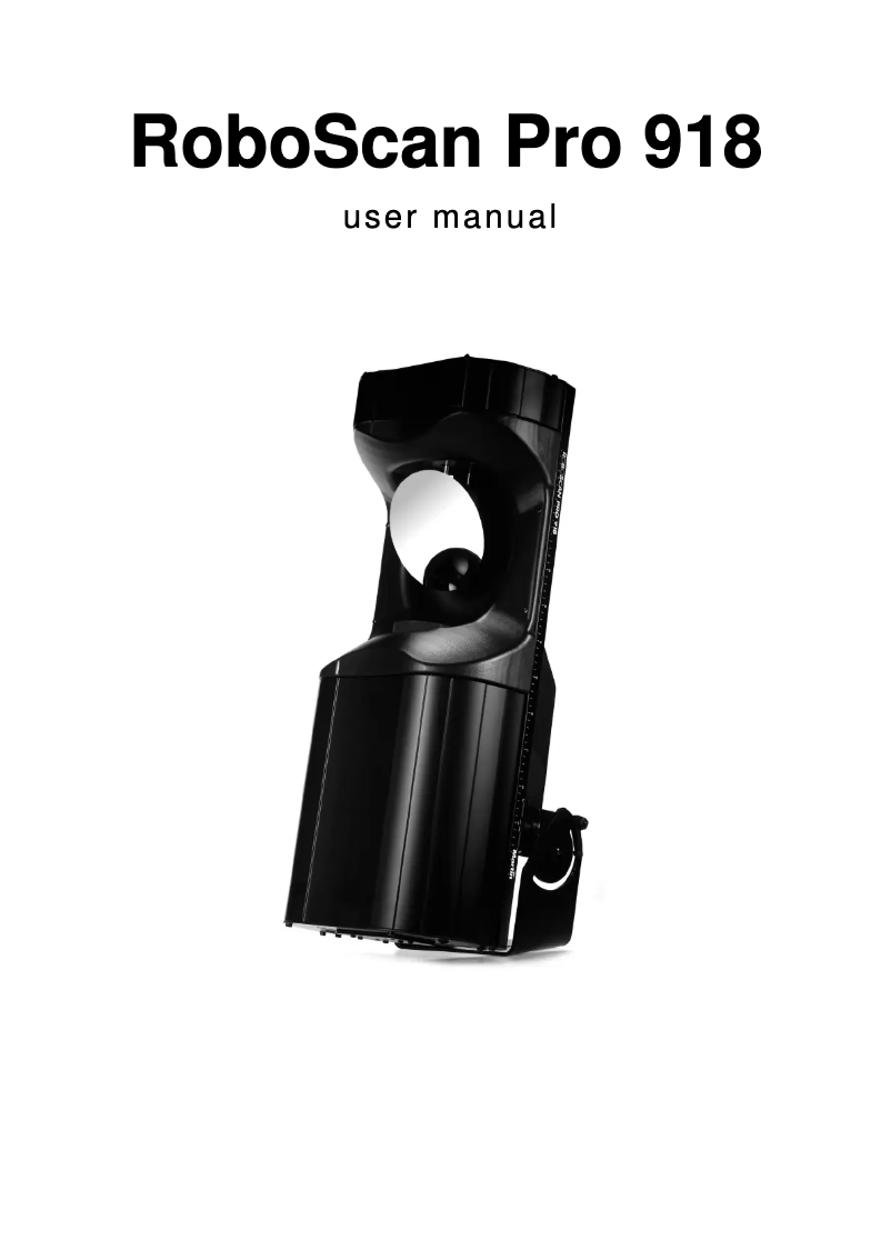 Image de la première page du manuel de l'appareil RoboScan Pro 918