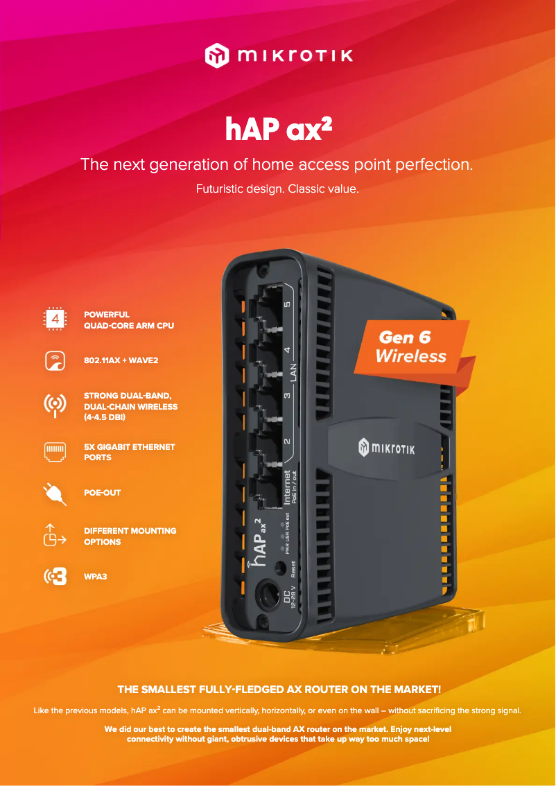 Image de la première page du manuel de l'appareil hAP ax²