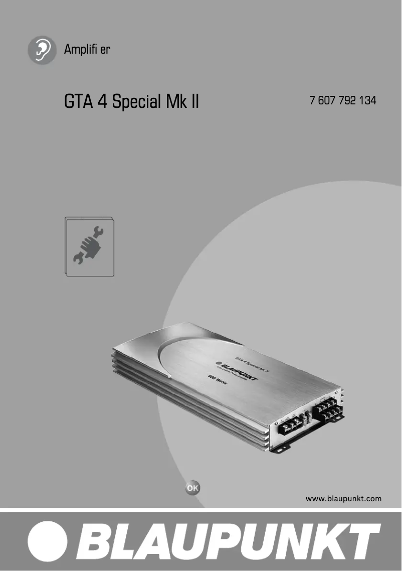 Image de la première page du manuel de l'appareil GTA 4 Special MK II