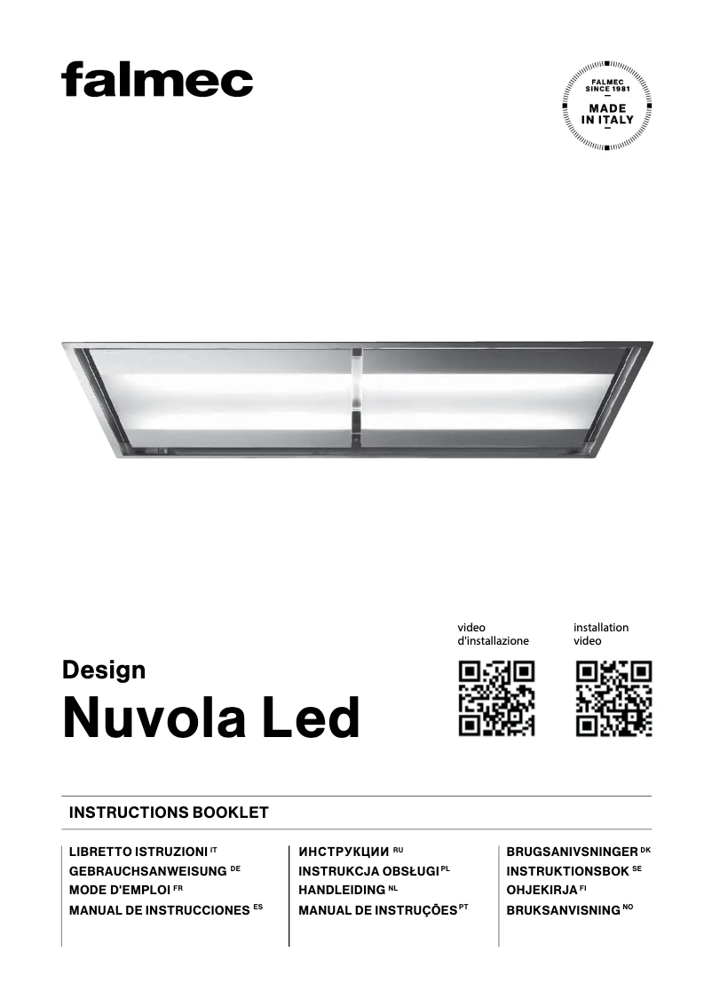 Page n°1 - Manuel utilisateur Falmec Nuvola 140