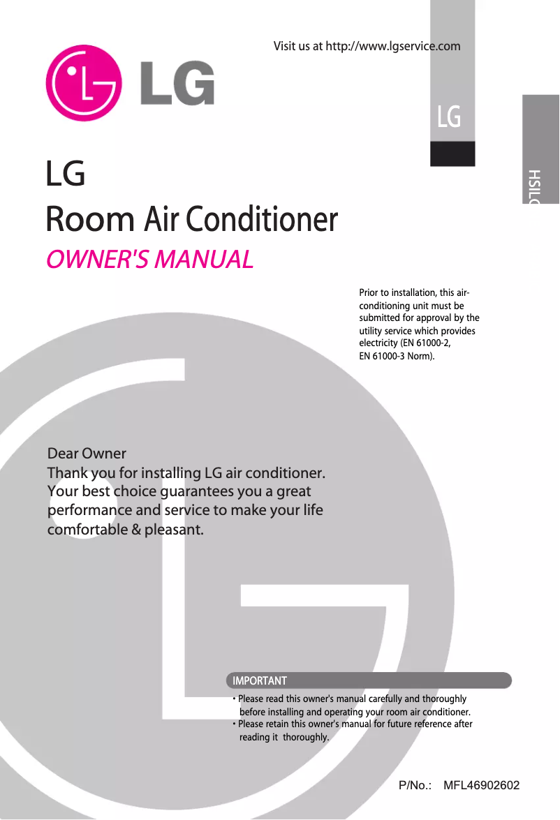 Page 1 of the manual User Manual LG S126FP