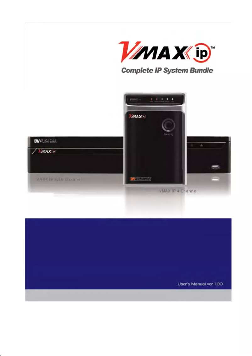 Image de la première page du manuel de l'appareil VMAX IP DW-VIP83T