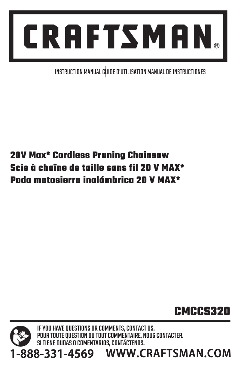 Page 1 de la notice Manuel utilisateur Craftsman CMCCS320